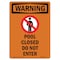 Signmission Safety Sign, OSHA WARNING, 5" Height, Pool Closed Do Not Enter, Portrait OS-WS-D-35-V-13445 - alternate 1